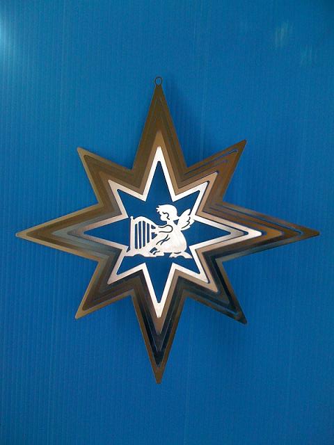 Fächerstern mit Engelmotiv